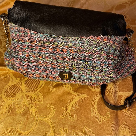 Juicy Couture Tweed and Leather Shoulder Bag - Picture 5 of 9